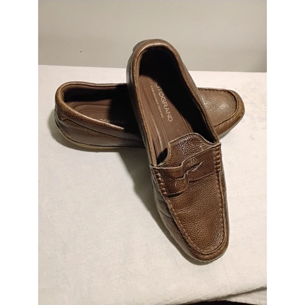 Cole Haan Motogrand Line Pebbled Leather Driving Casual Loafers Mens Size 8.5M